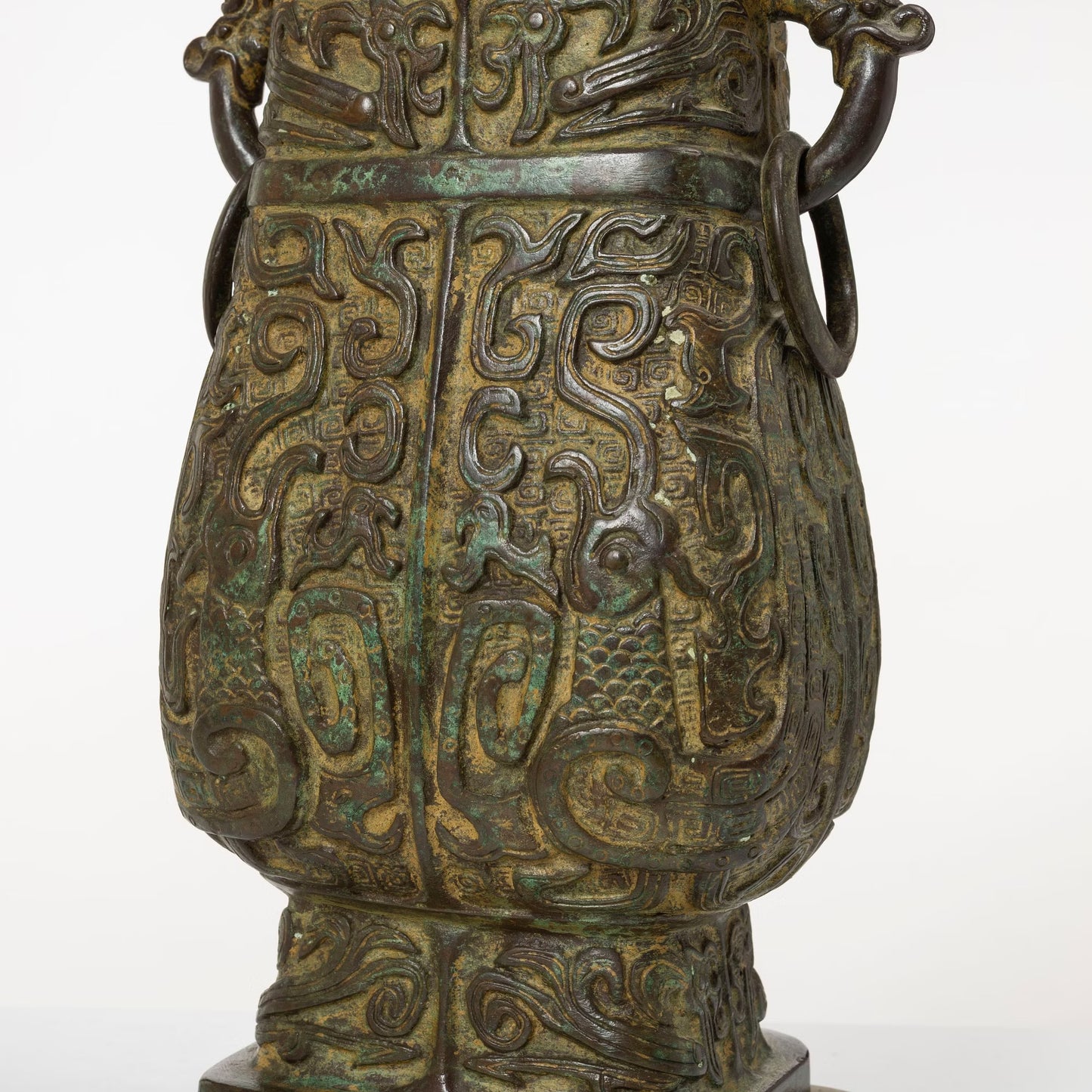 Billy Haines style Table Lamp in bronze "vert de gris" patina 1960s