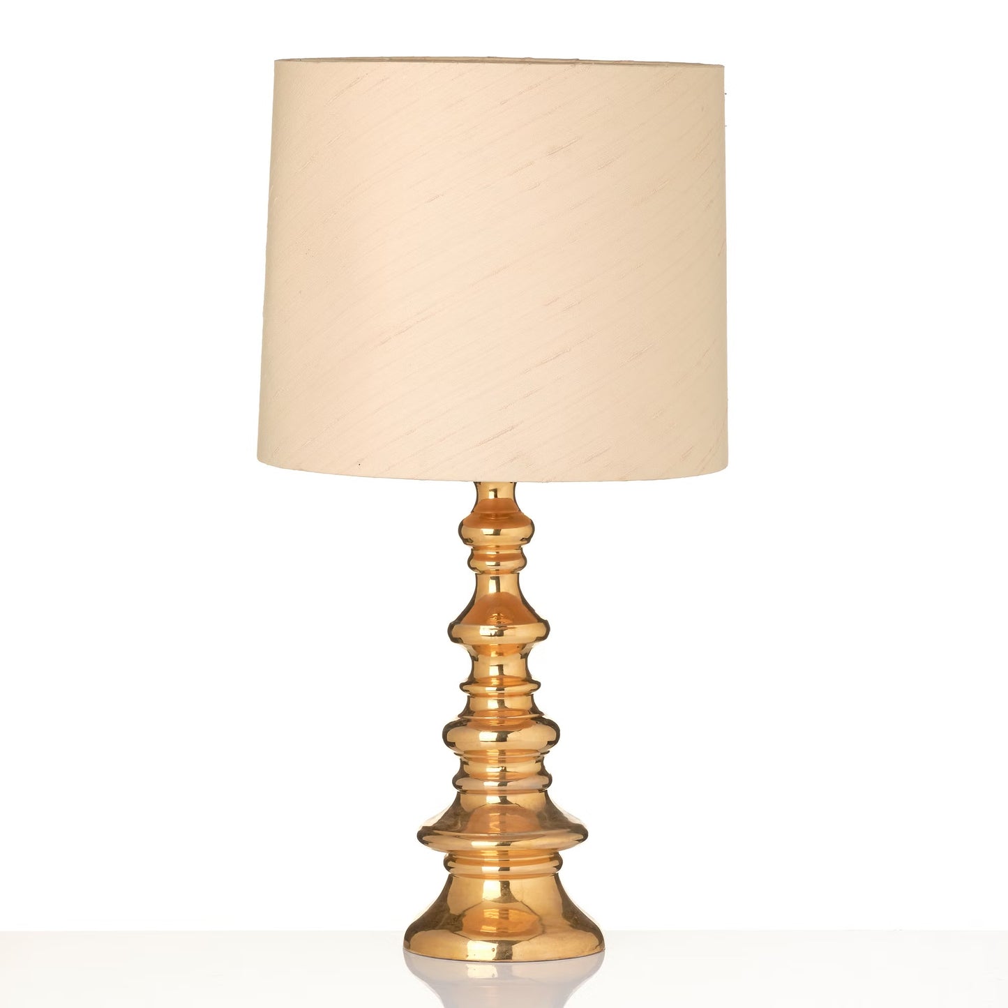 Bergboms Gold Glazed Ceramic Table Lamp model B-25 Sweden 960