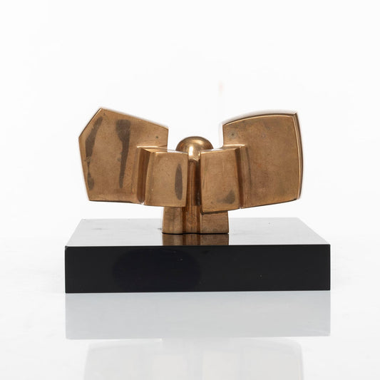 Jose Luis Sanchez Solid Bronze Sculpture Spain 1970 Signed