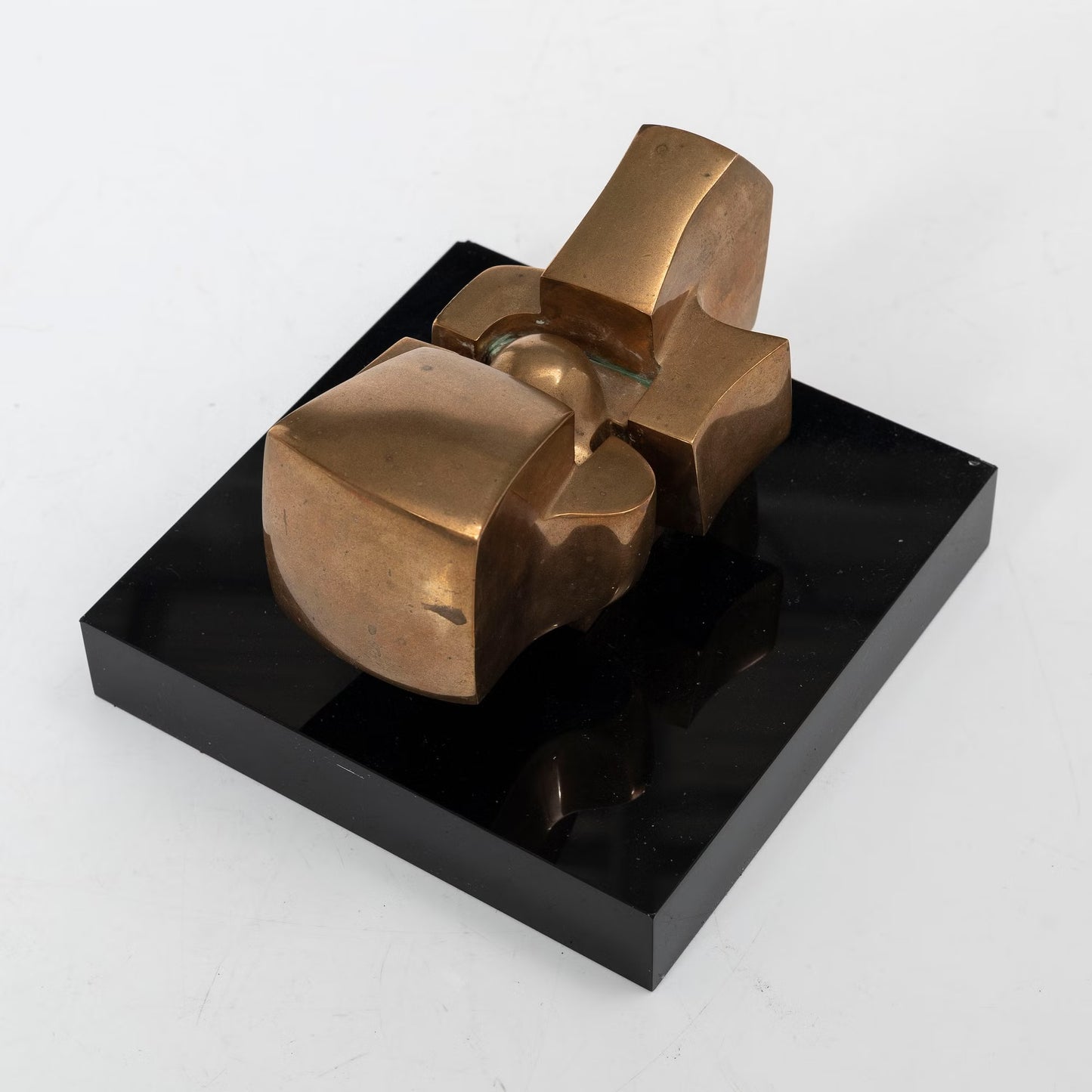 Jose Luis Sanchez Solid Bronze Sculpture Spain 1970 Signed