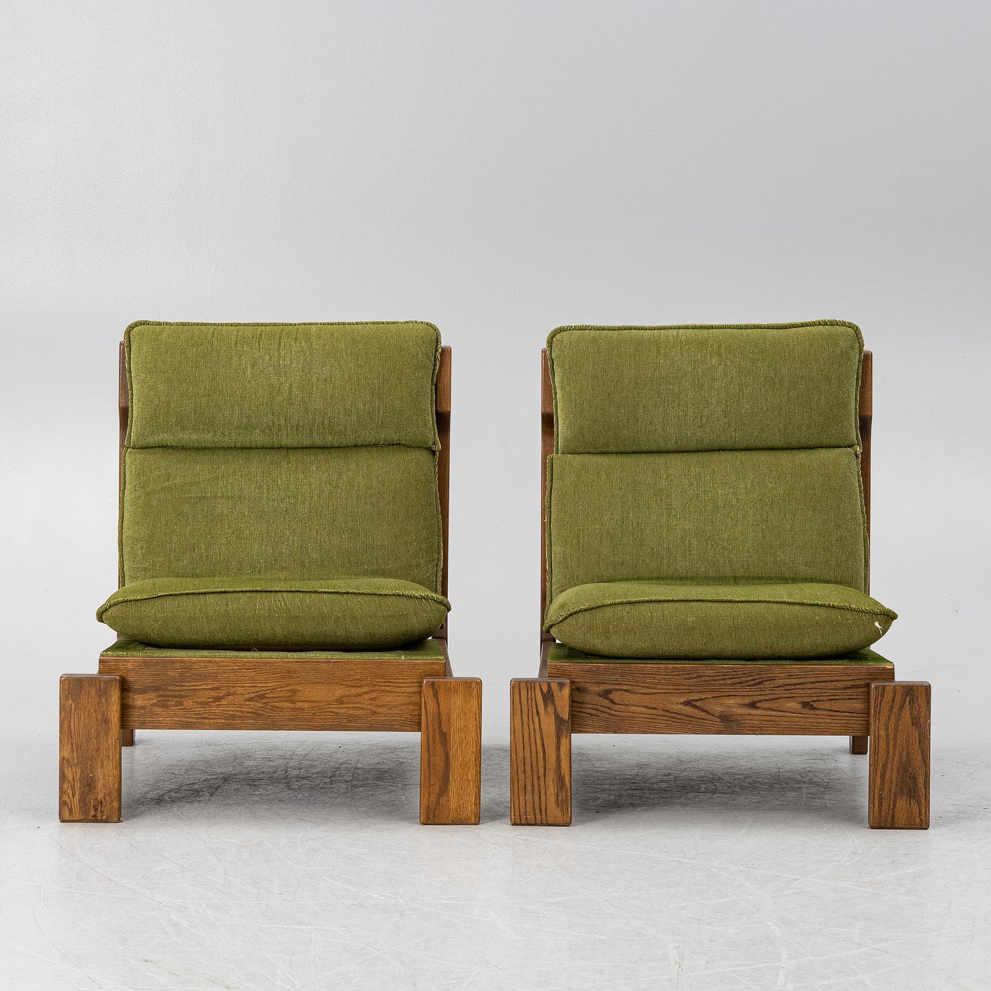 Pierre Chapo Style Armchair in Oak Brutalist France 1960s