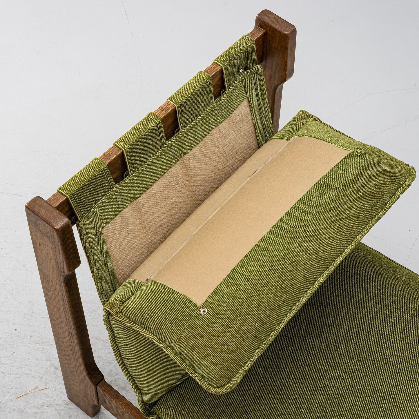 Pierre Chapo Style Armchair in Oak Brutalist France 1960s