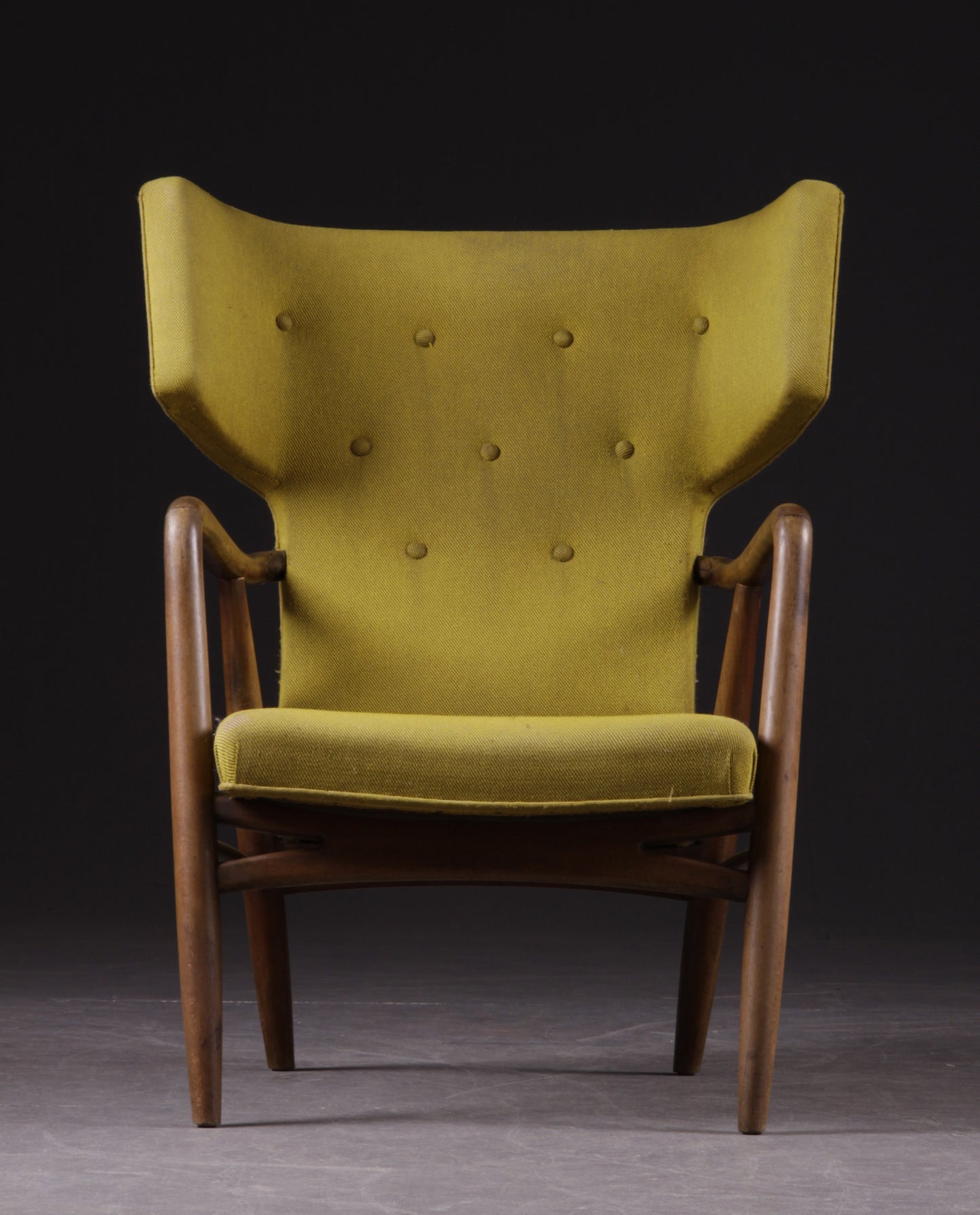 Wingback Armchairs by Eva Koppel for Slagelse Møbelværk, Denmark, 1947