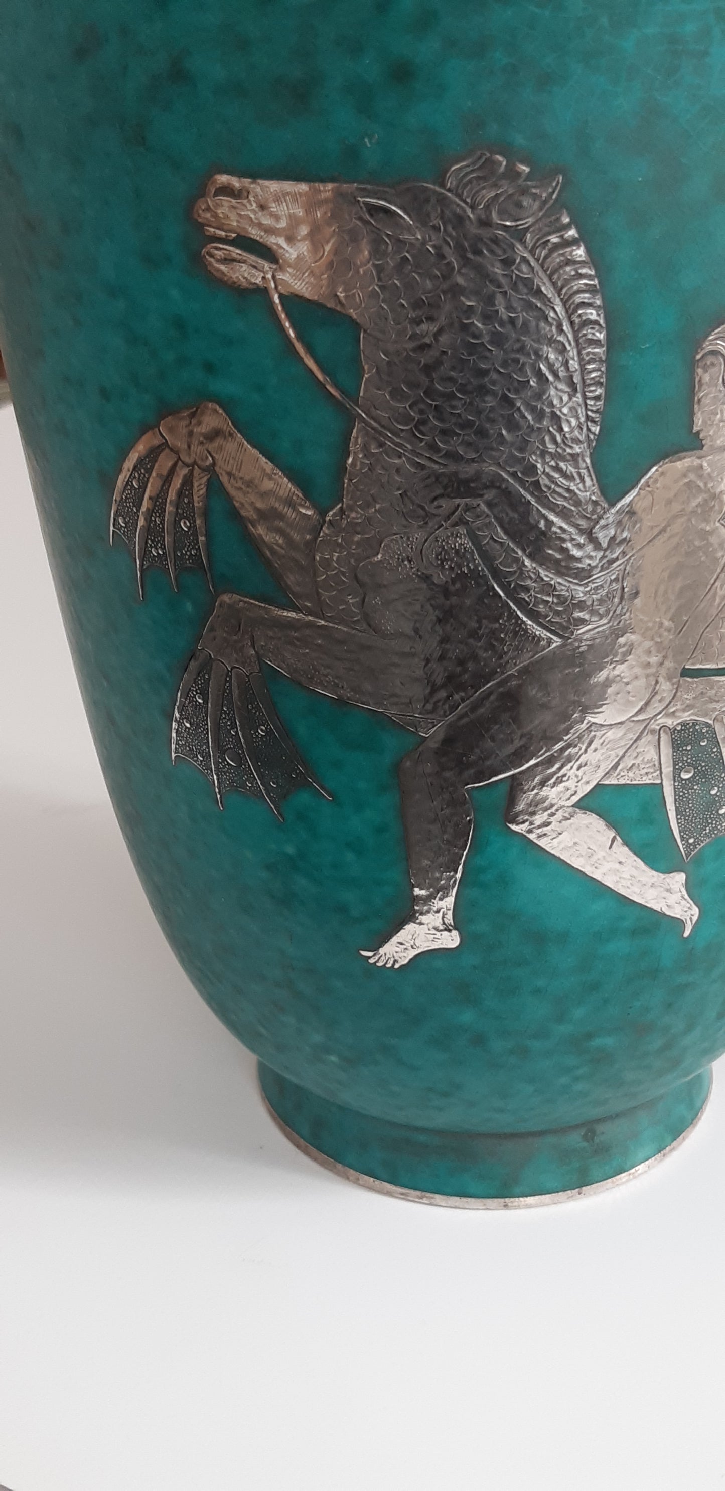 Wilhelm Kage Vase ‘Argenta’ for Gustavsberg Sweden 1935 Signed