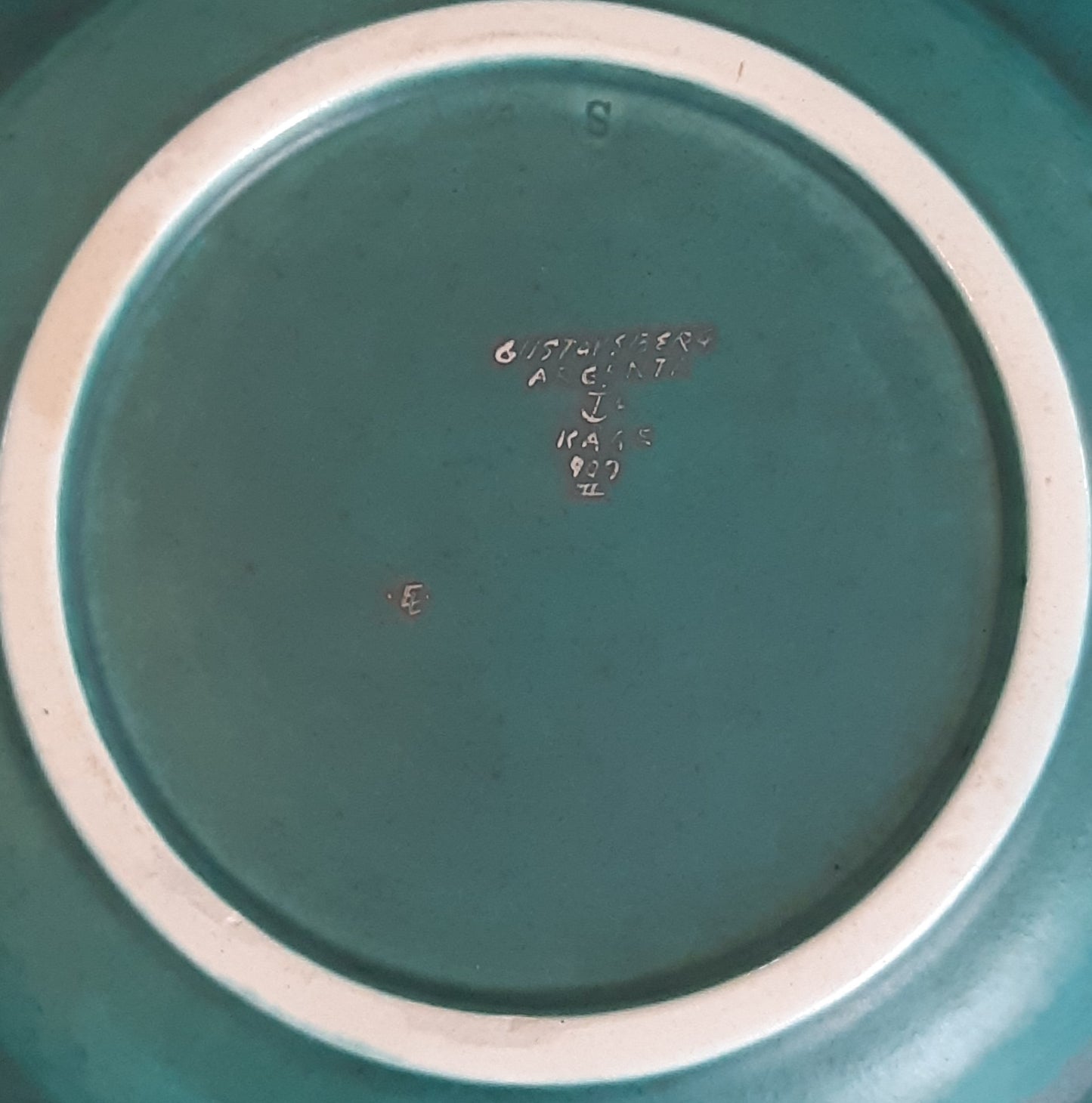 Wilhelm Kage Plate "Argenta" Gustavsberg Sweden 1950. Signed
