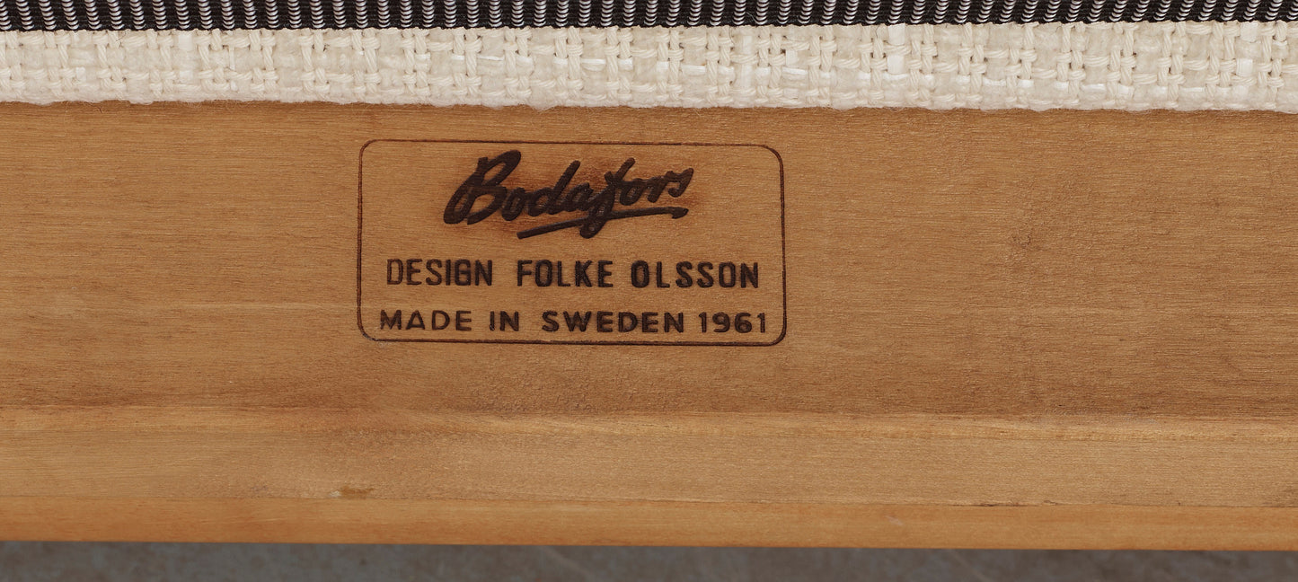 Sofa by Folke Ohlsson " Colorado" Made by Bodafors Teak Wood Sweden 1960 Signed