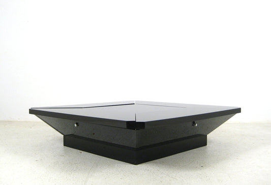 Maison Jansen Iconic table model "Petales"  in  Black Lacquer France 1970