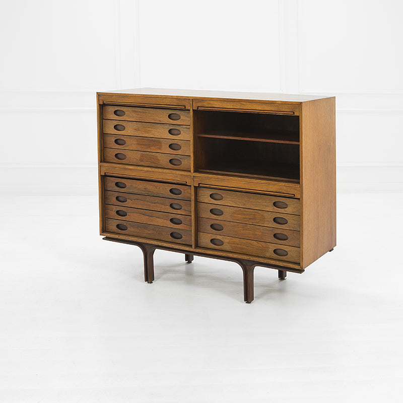 Gianfranco Frattini Highboard Model 504 Rio Rosewood for Bernini, Italy