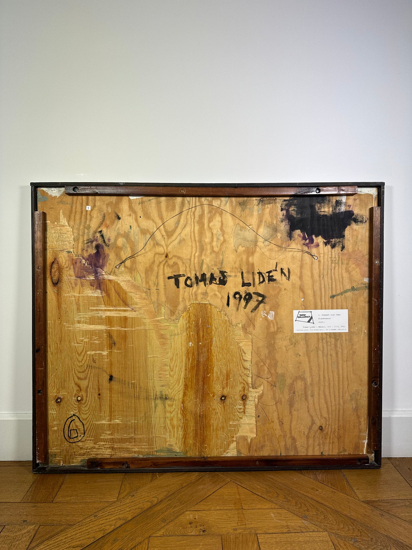 Tomas Lidén, "Skeppet utan namn" oil on canvas , signed and dated 1997