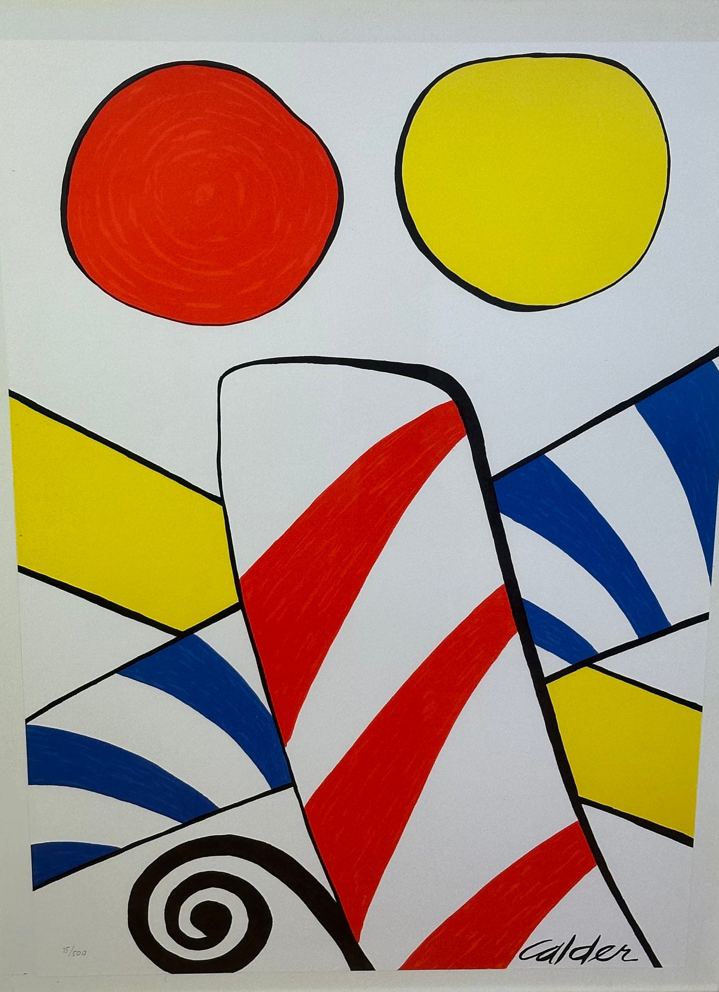 Alexander Calder, print signed and numbered with certificate dated 1975