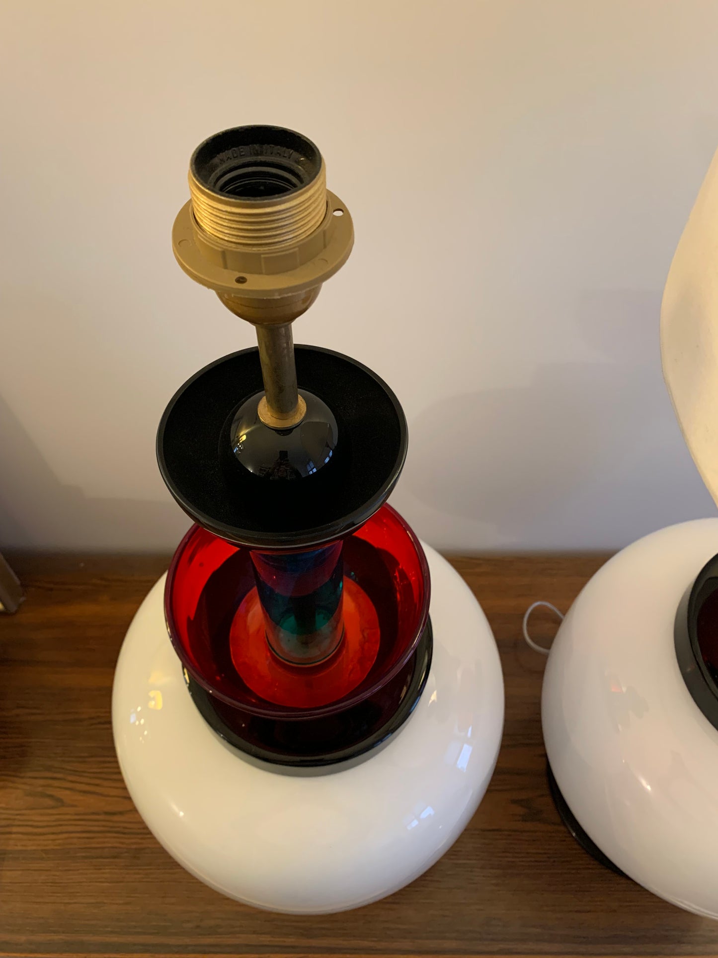 Table Lamps XXL Ettore Sottsass Style in glass Italy Murano 1970