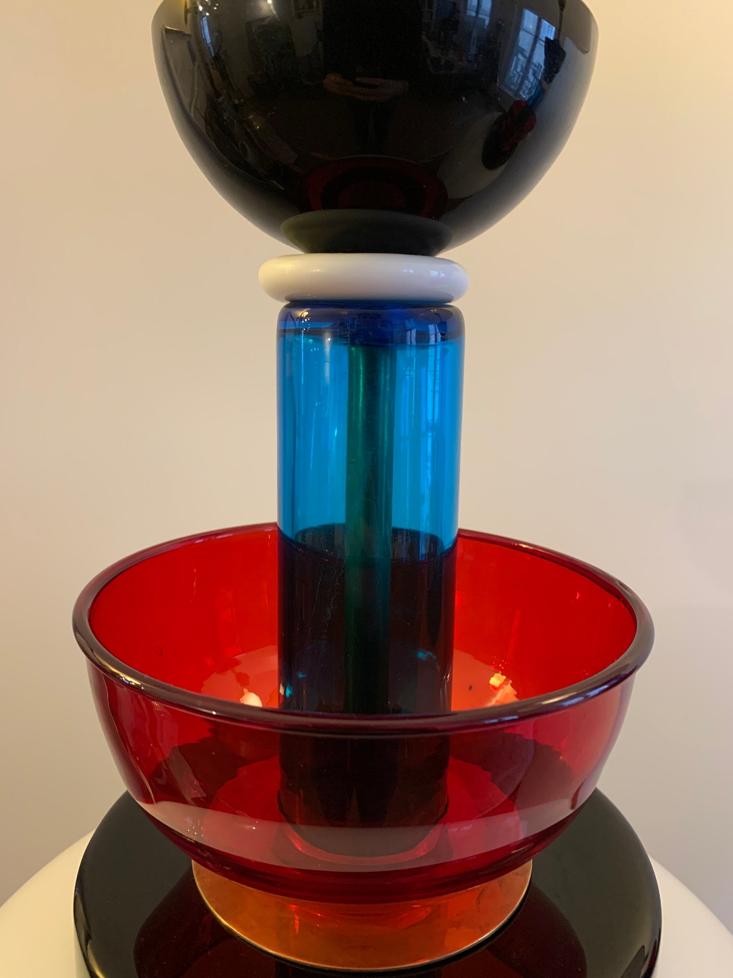 Table Lamps XXL Ettore Sottsass Style in glass Italy Murano 1970