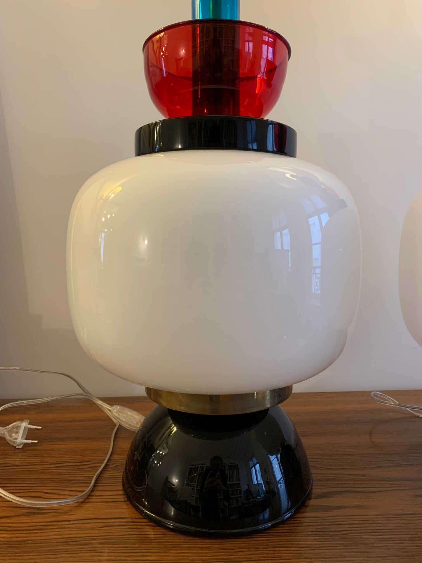 Table Lamps XXL Ettore Sottsass Style in glass Italy Murano 1970