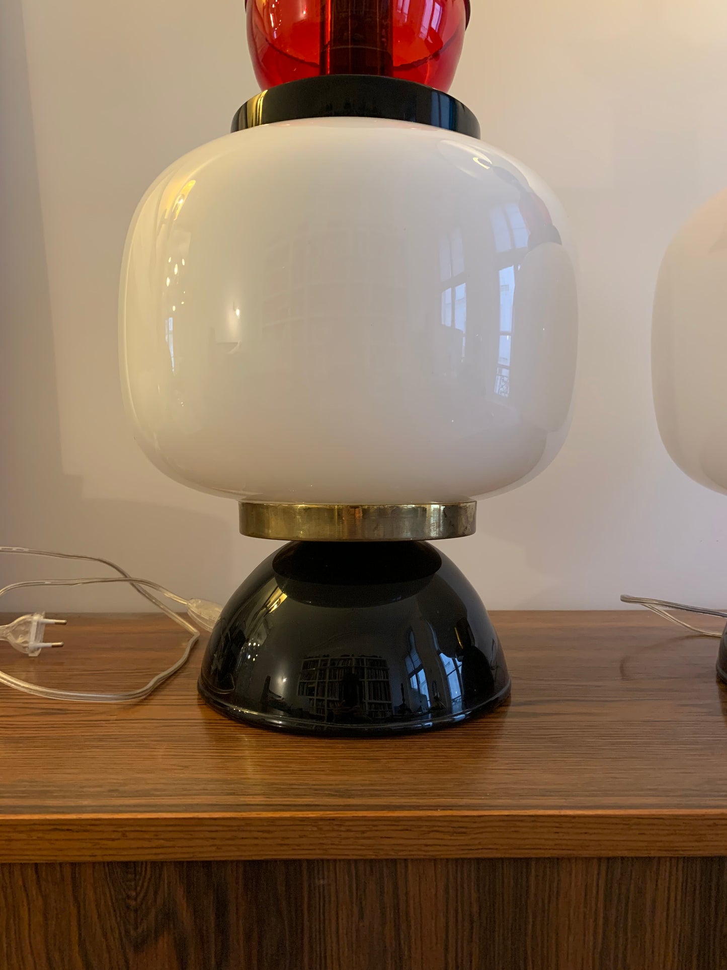 Table Lamps XXL Ettore Sottsass Style in glass Italy Murano 1970