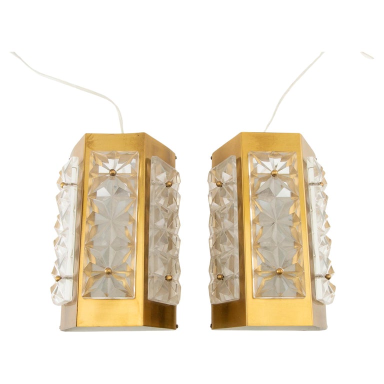 Wall lights by Einar Backstrom a pair 1960 Sweden