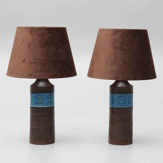 Aldo Londi lamps for Bitossi a pair in ceramic Italy 1970