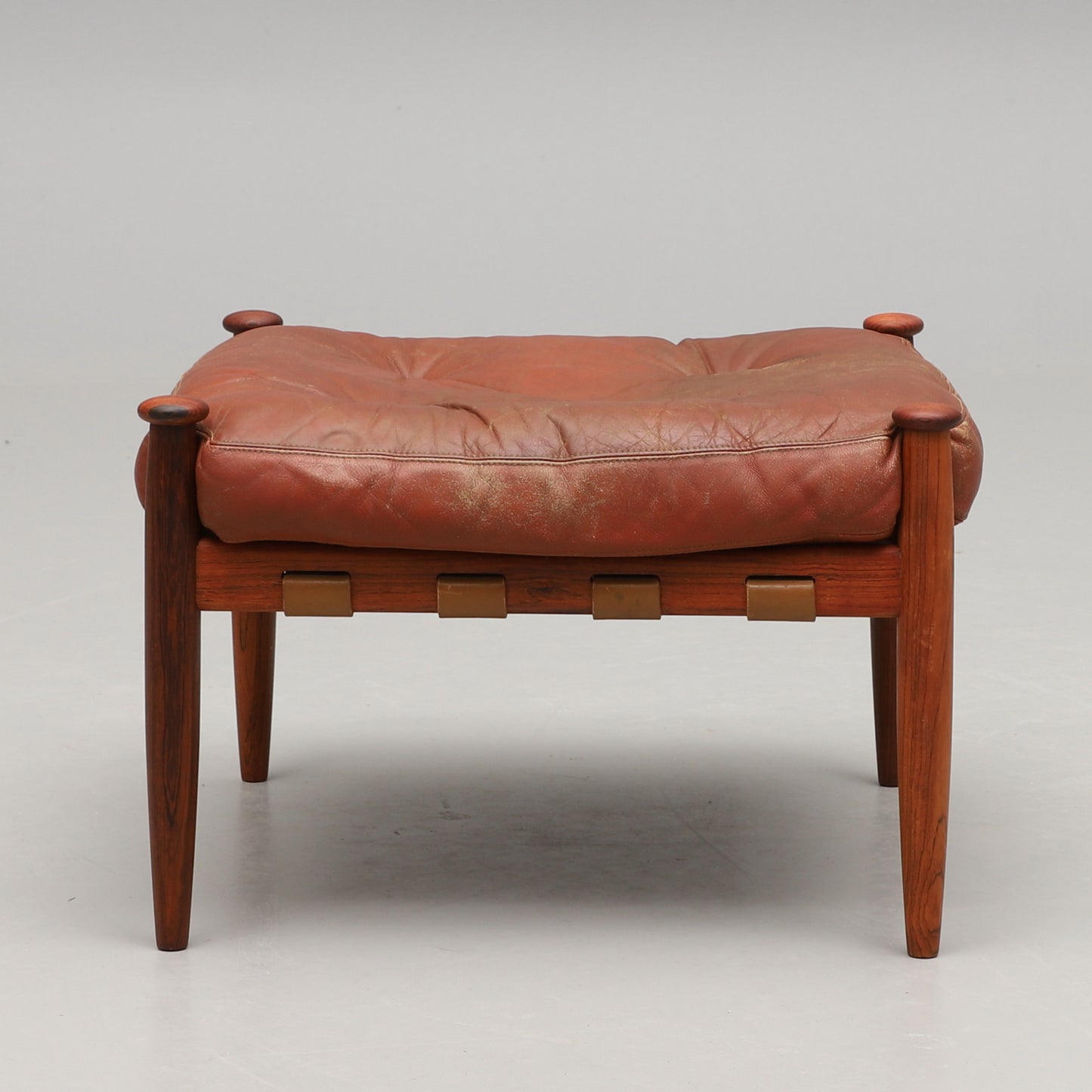 Eric Merthen Amiral Armchair with Pouf Rosewood  Ire Möbler, Sweden 1960