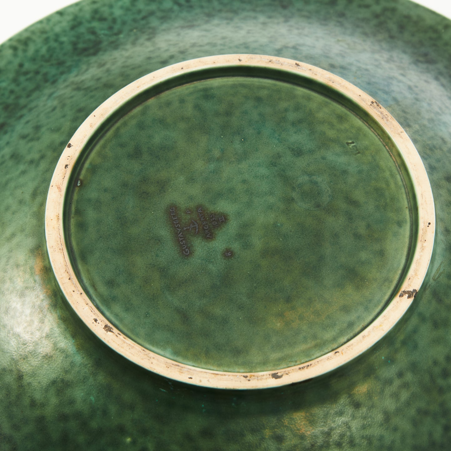 Wilhelm Kage Large dish "Argenta" for Gustavsberg, Sweden 1950s