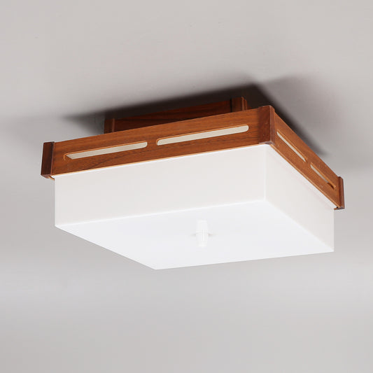 Teak Ceiling Lamp Anonymous Sweden, 1960s