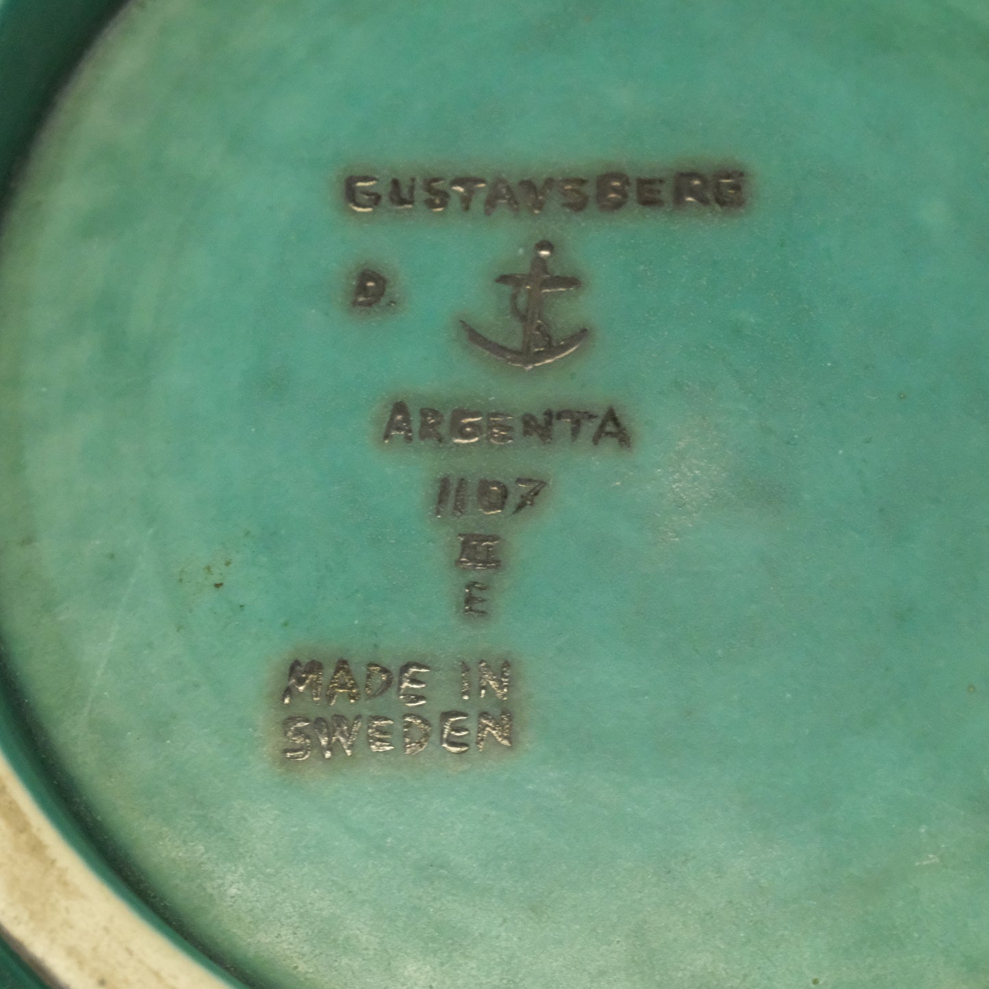 Wilhelm Kage bowl in Ceramic and Silver 'Argenta' Gustavsberg Sweden 1940s
