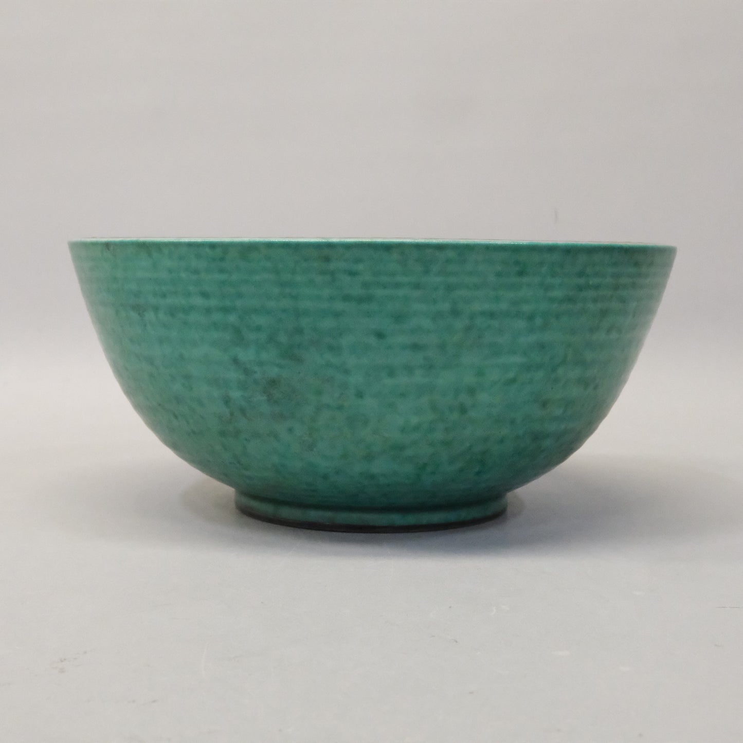 Wilhelm Kage bowl in Ceramic and Silver 'Argenta' Gustavsberg Sweden 1940s