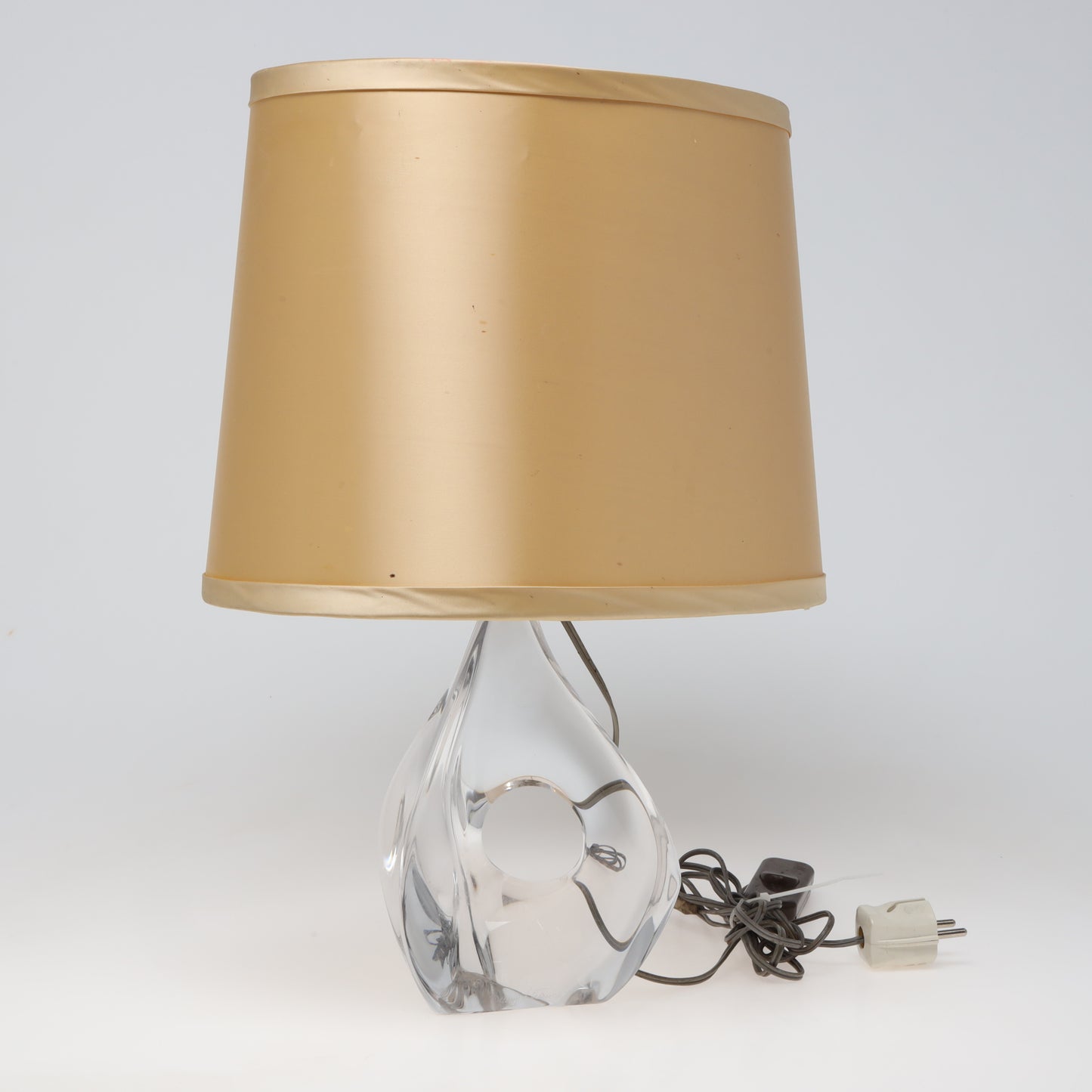 Daum Table Lamp Crystal, France, 1960, Signed Daum