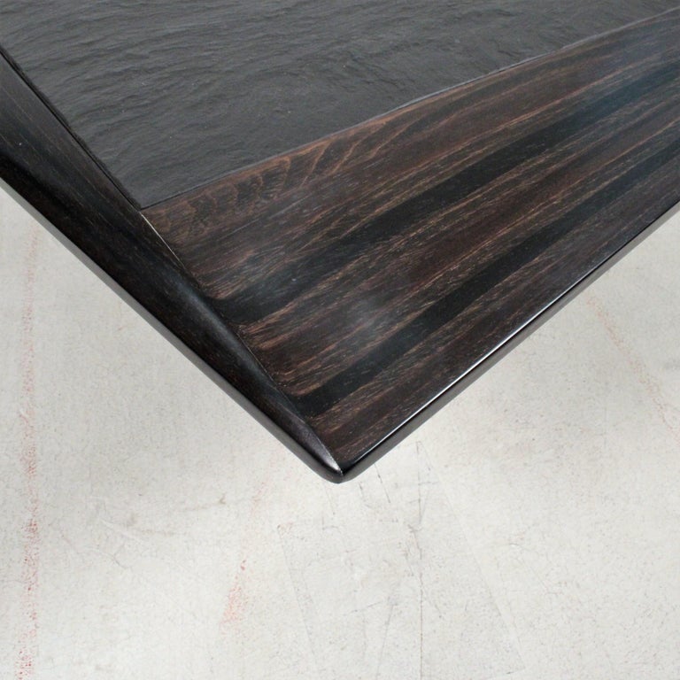 Table Attributed to Tobia Scarpa, Ebony and slate Italy, 1970