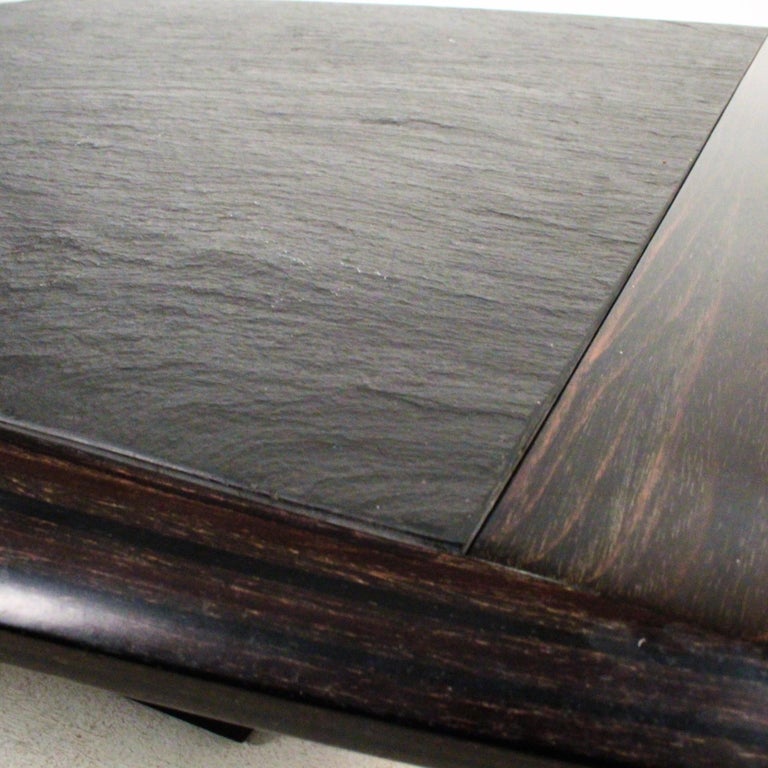 Table Attributed to Tobia Scarpa, Ebony and slate Italy, 1970