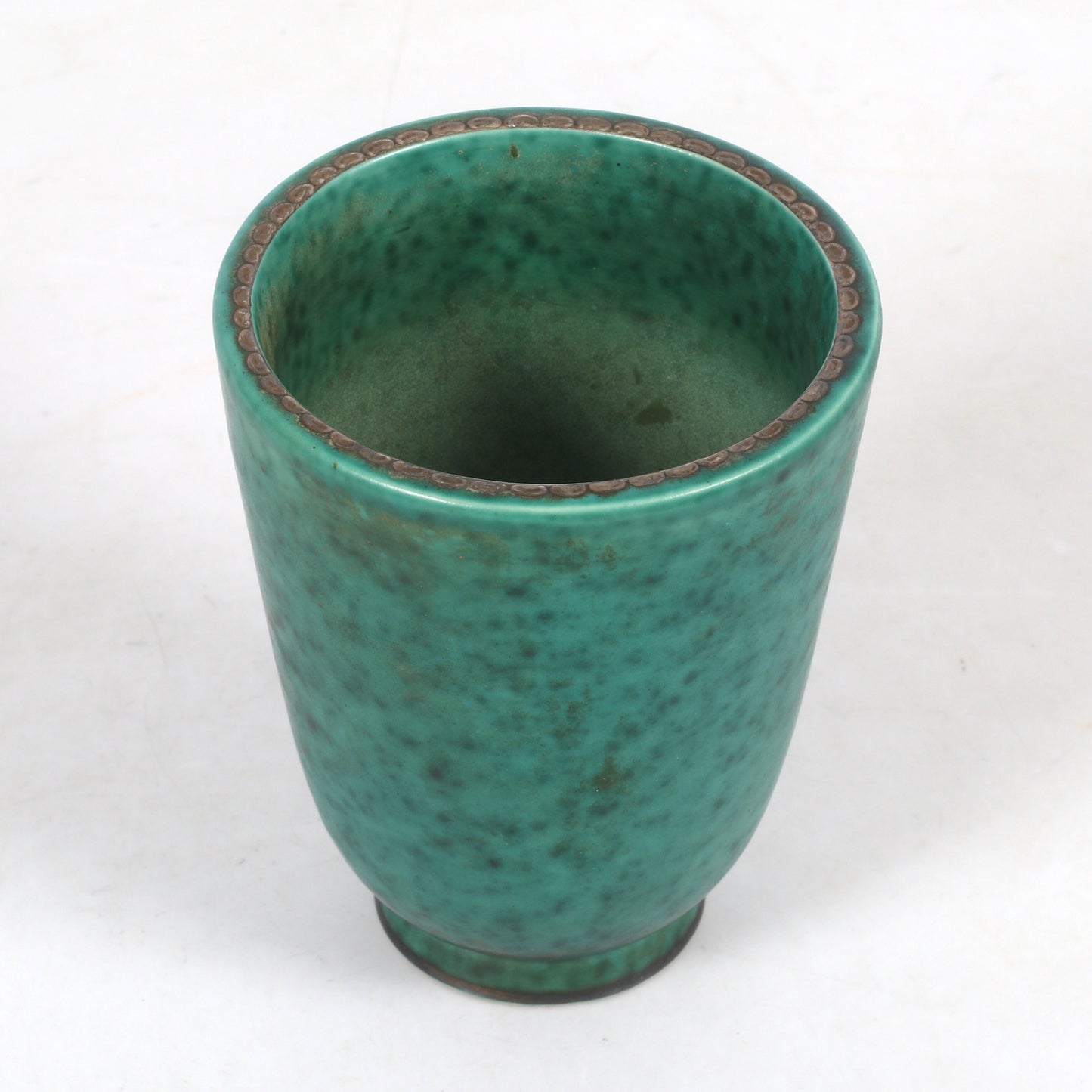 Wilhelm Kage vase 'argenta' for Gustavsberg Sweden 1940s Marked