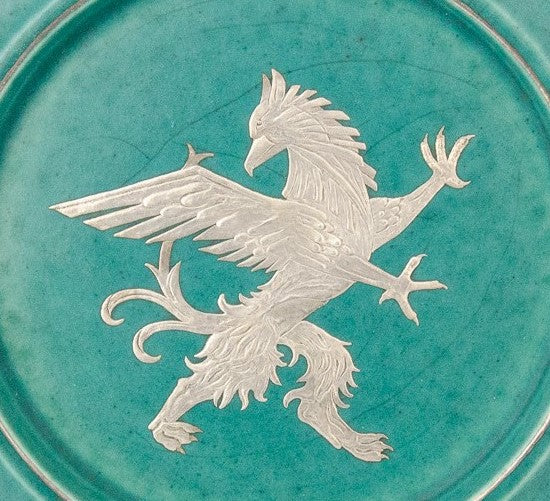 Wilhelm Kage Plate "Argenta" Gustavsberg Sweden 1940s. Signed