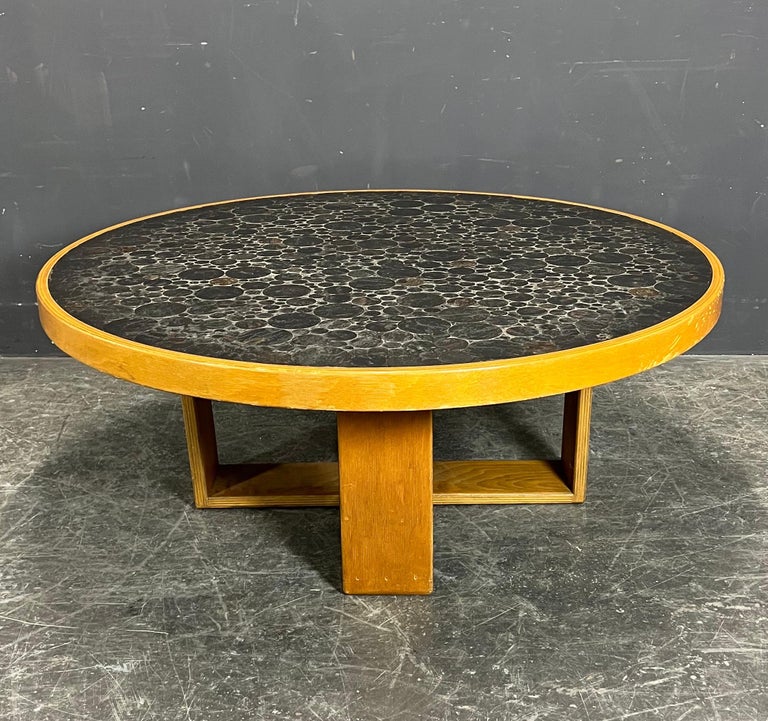 Heinz Lilienthal stone mosaic coffee table Germany 1970