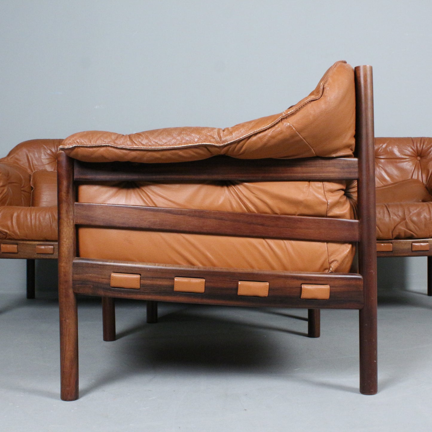 Sven Ellekear armchair for Coja brown leather Sweden 1960