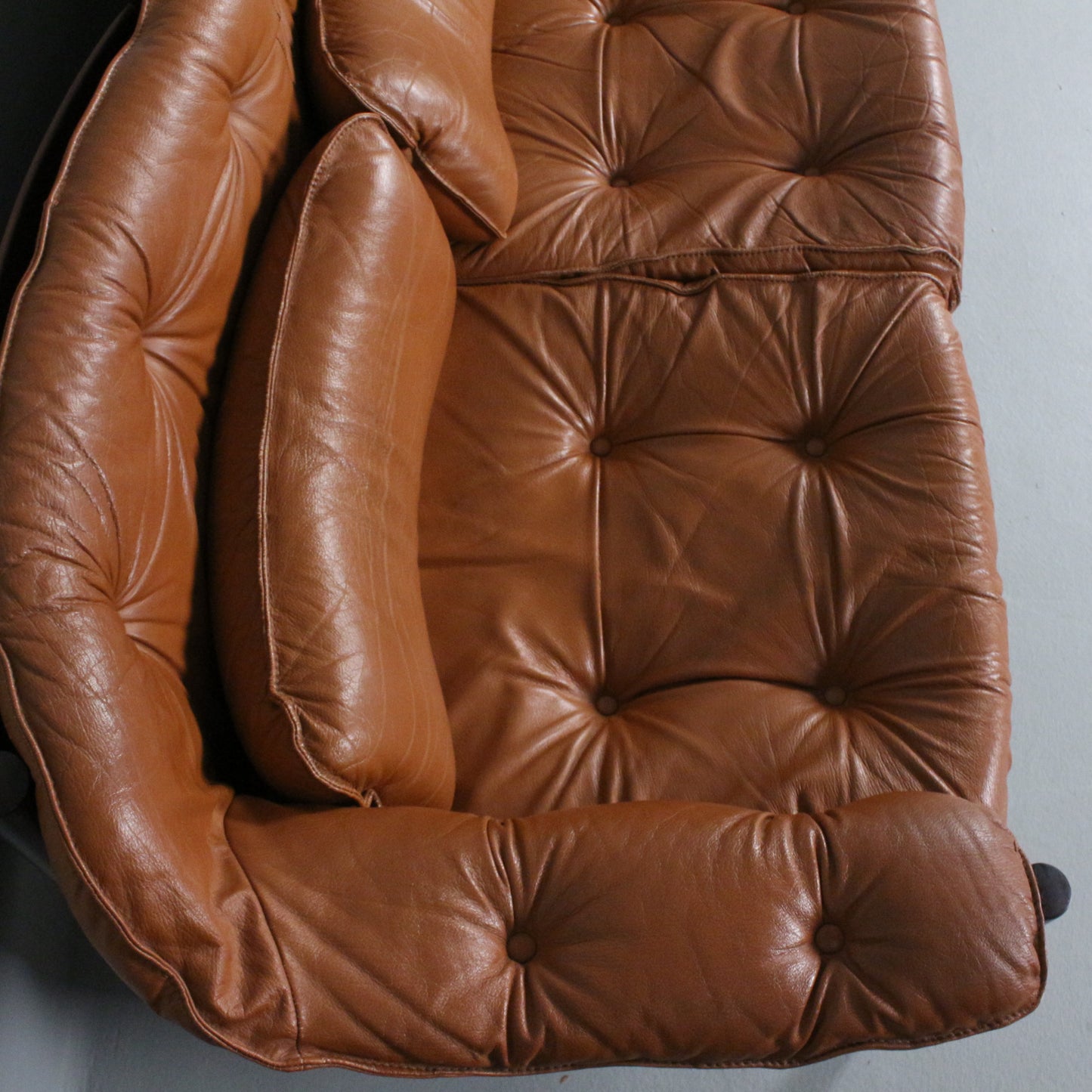 Sven Ellekaer Sofa Brown leather for Coja Sweden 1960