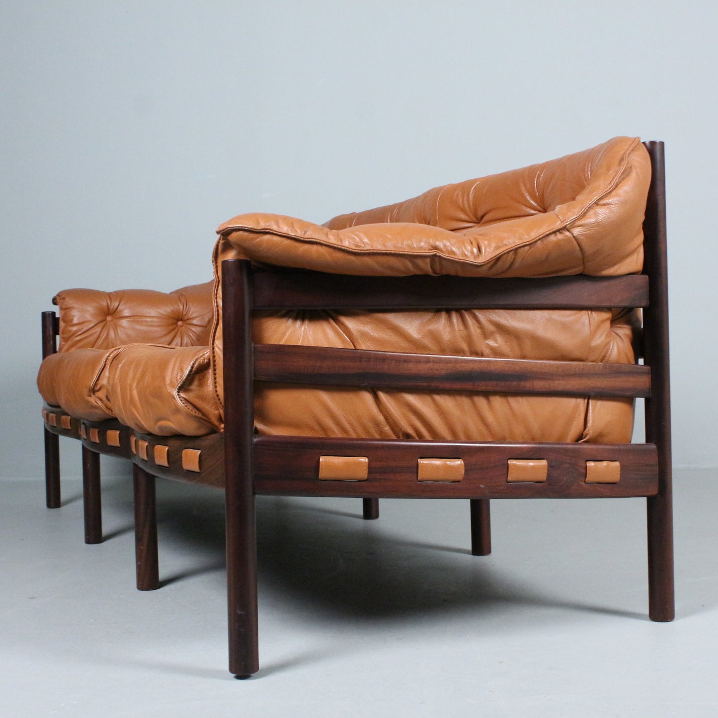 Sven Ellekaer Sofa Brown leather for Coja Sweden 1960