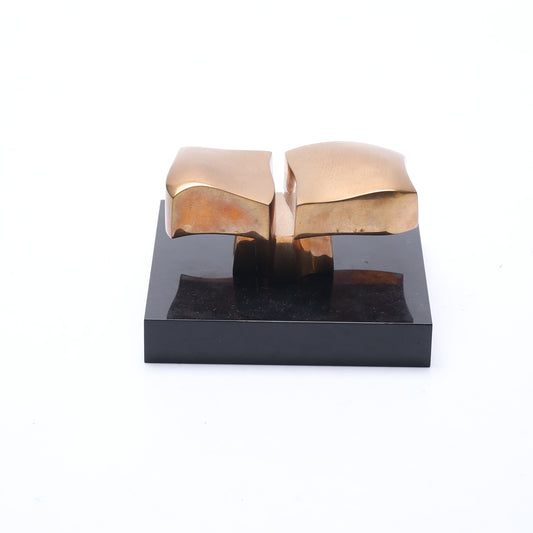 Jose Luis Sanchez Solid Bronze Sculpture Spain 1970 Signed