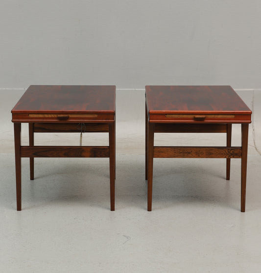 Johannes Andersen - a pair of rosewood nightstands, Sweden 1960