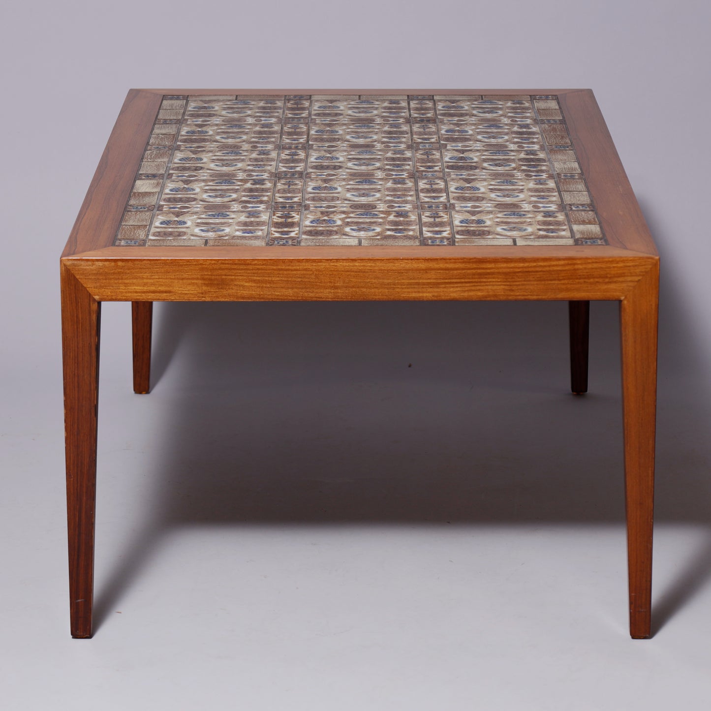 SEVERIN HANSEN low table by Haslev Mobelfabrik and Royal Copenhagen Denmark 1960