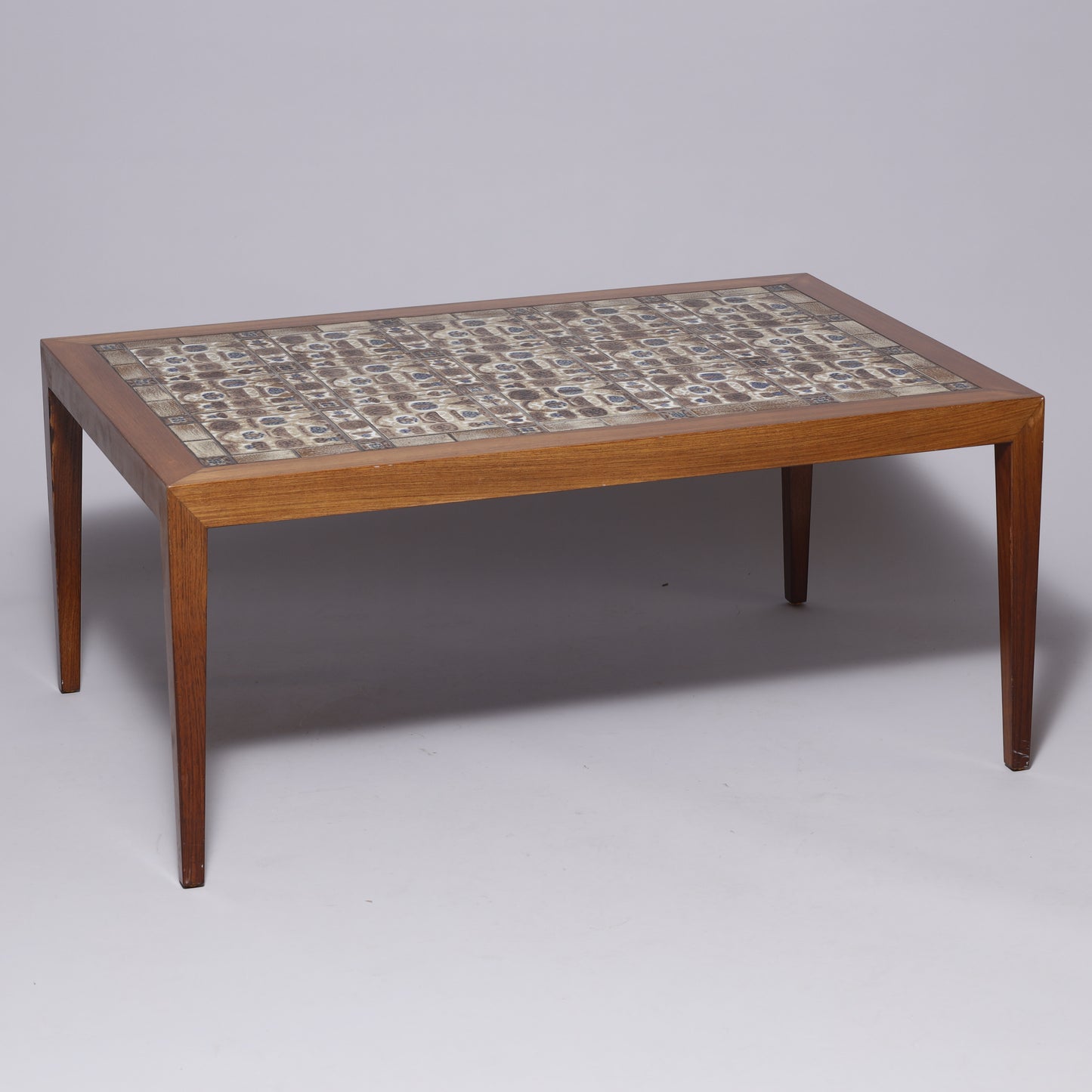 SEVERIN HANSEN low table by Haslev Mobelfabrik and Royal Copenhagen Denmark 1960