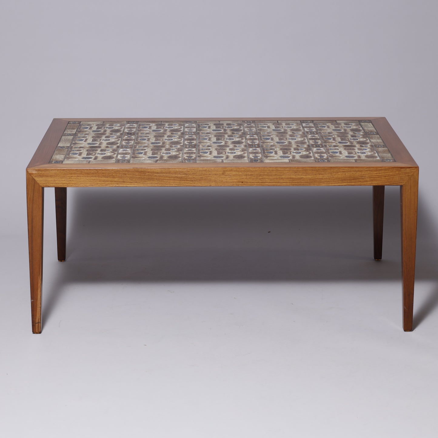 SEVERIN HANSEN low table by Haslev Mobelfabrik and Royal Copenhagen Denmark 1960