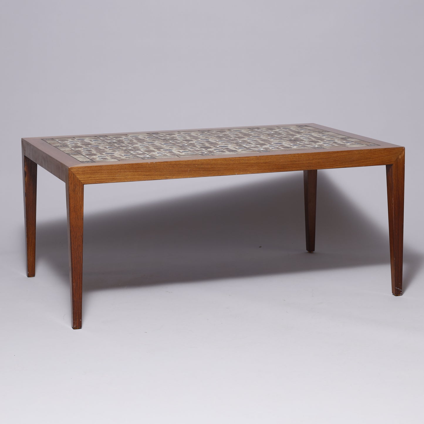 SEVERIN HANSEN low table by Haslev Mobelfabrik and Royal Copenhagen Denmark 1960