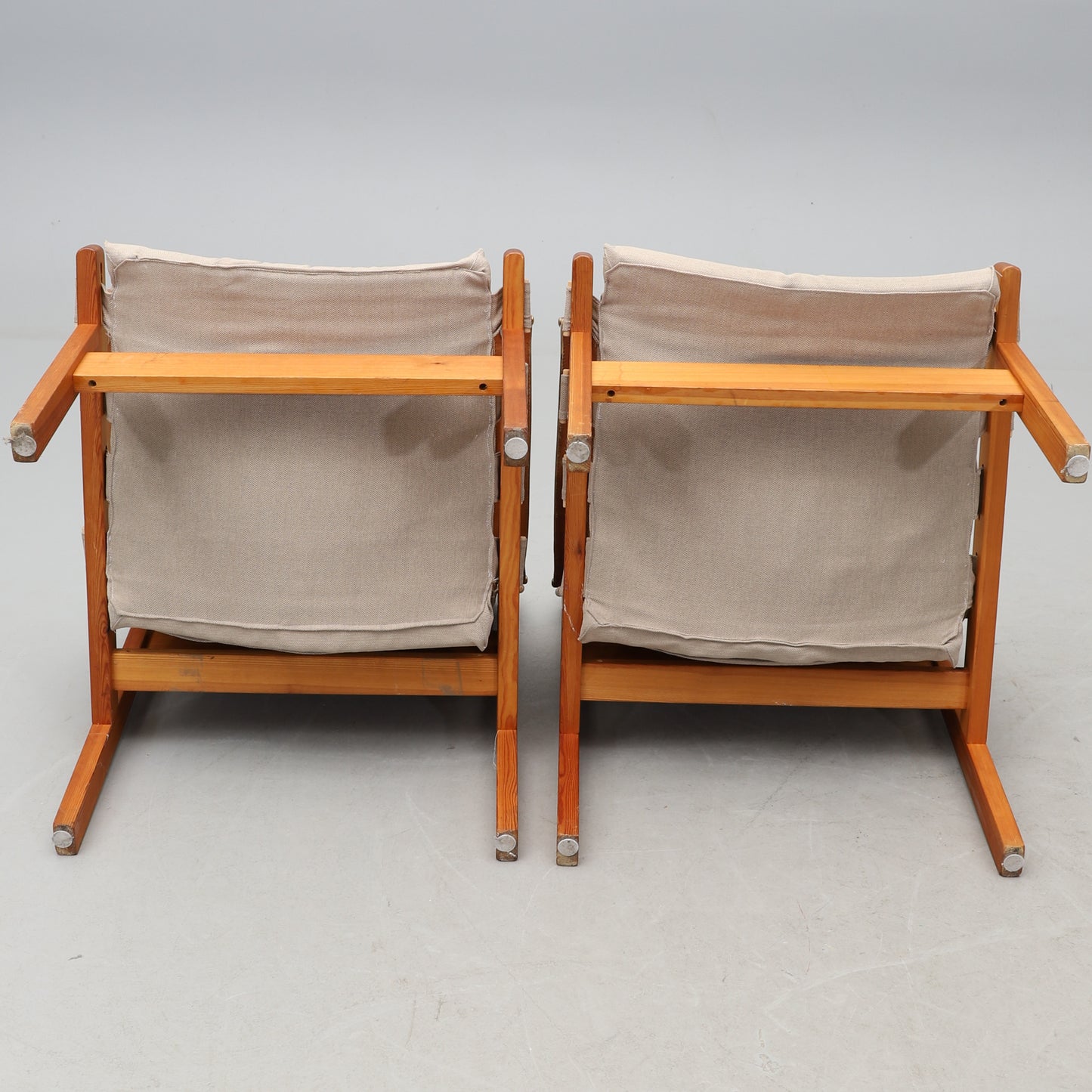 TORBJÖRN AFDAL a pair of safari 'Hunter' armchairs Norway 1960