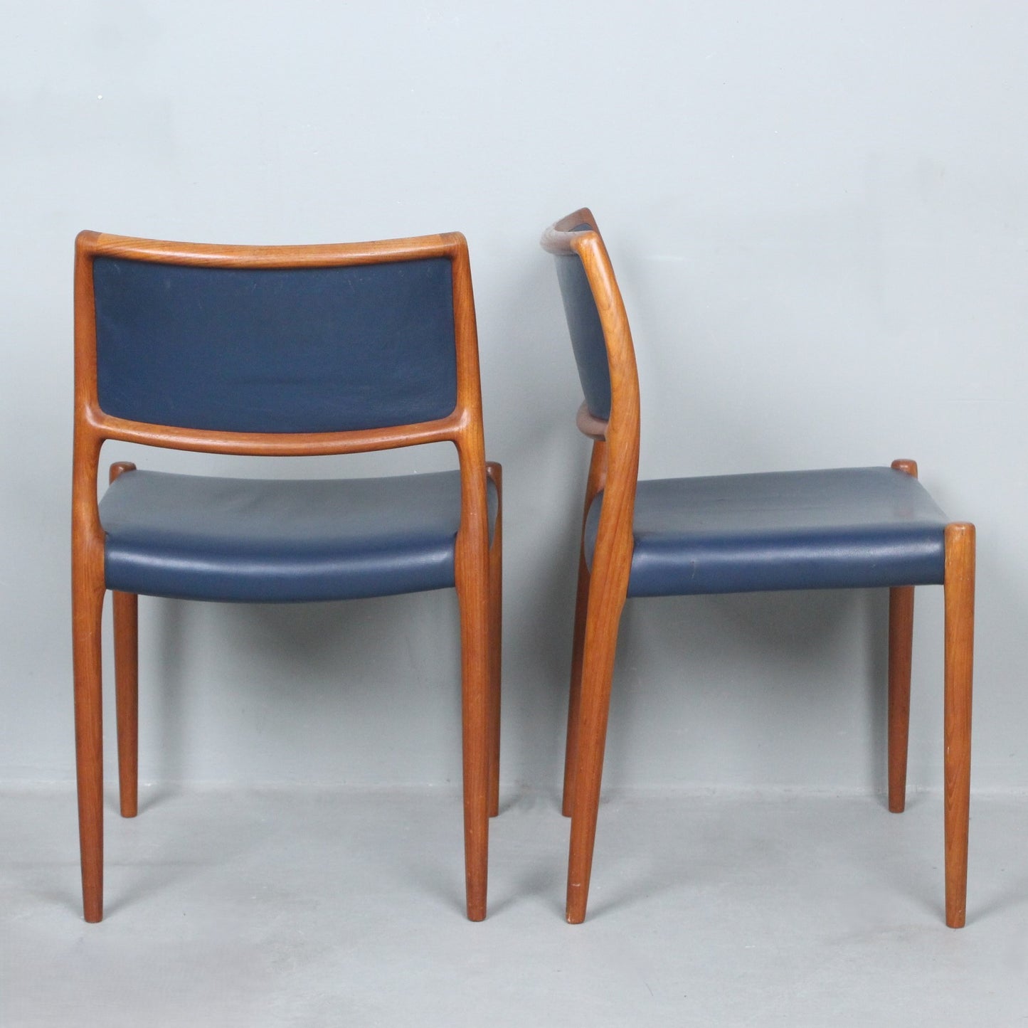 NIELS OTTO MOLLER 6 chairs/dining room chairs model 80 Denmark 1960