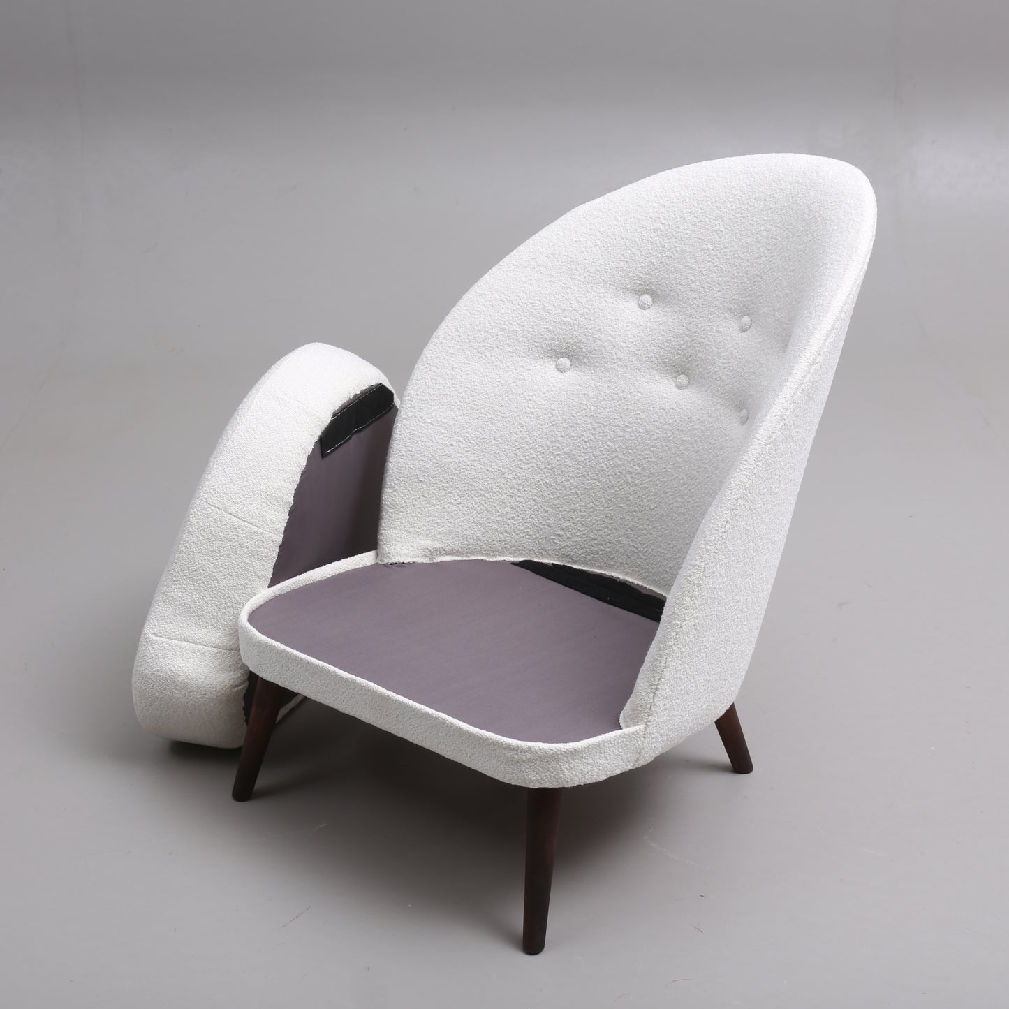 ARNE NORELL Asymmetric armchair model made in Sweden around 1960