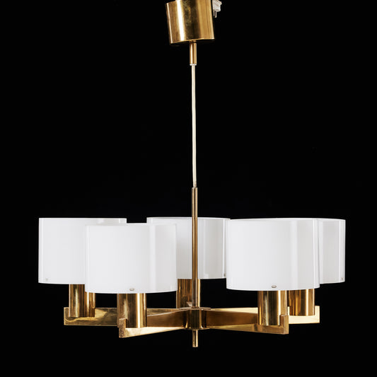 Hans Agne Jakobsson chandelier made by AB Markaryd in Sweden around 1960 Marked