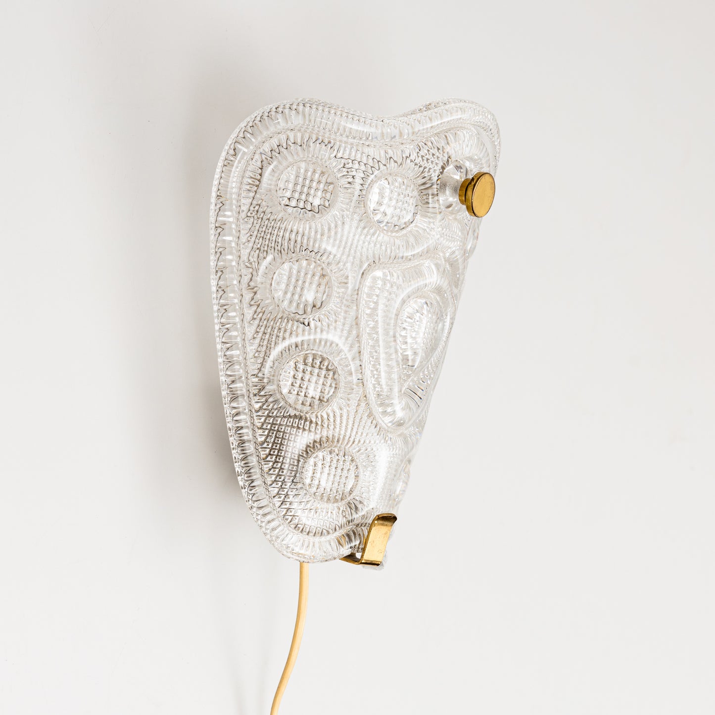 Carl Fagerlund brass and glass sconce Sweden 1960