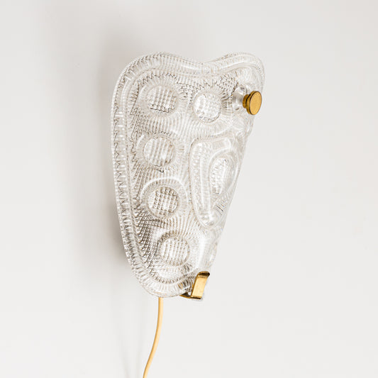 Carl Fagerlund brass and glass sconce Sweden 1960