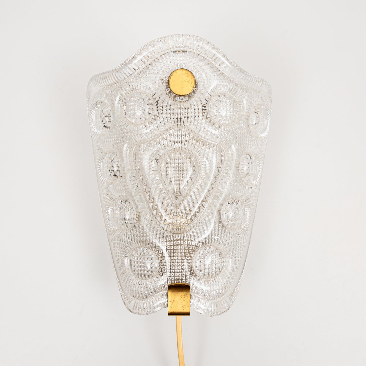 Carl Fagerlund brass and glass sconce Sweden 1960