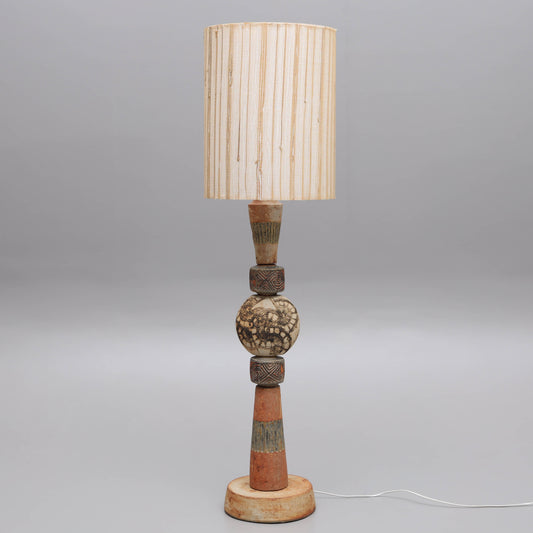 Bernard Rooke Totem floor lamp terracotta England 1960 Signed