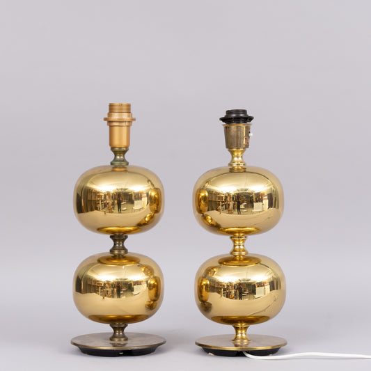 Ab Stilarmartur Brass table lamps a pair Sweden 1960