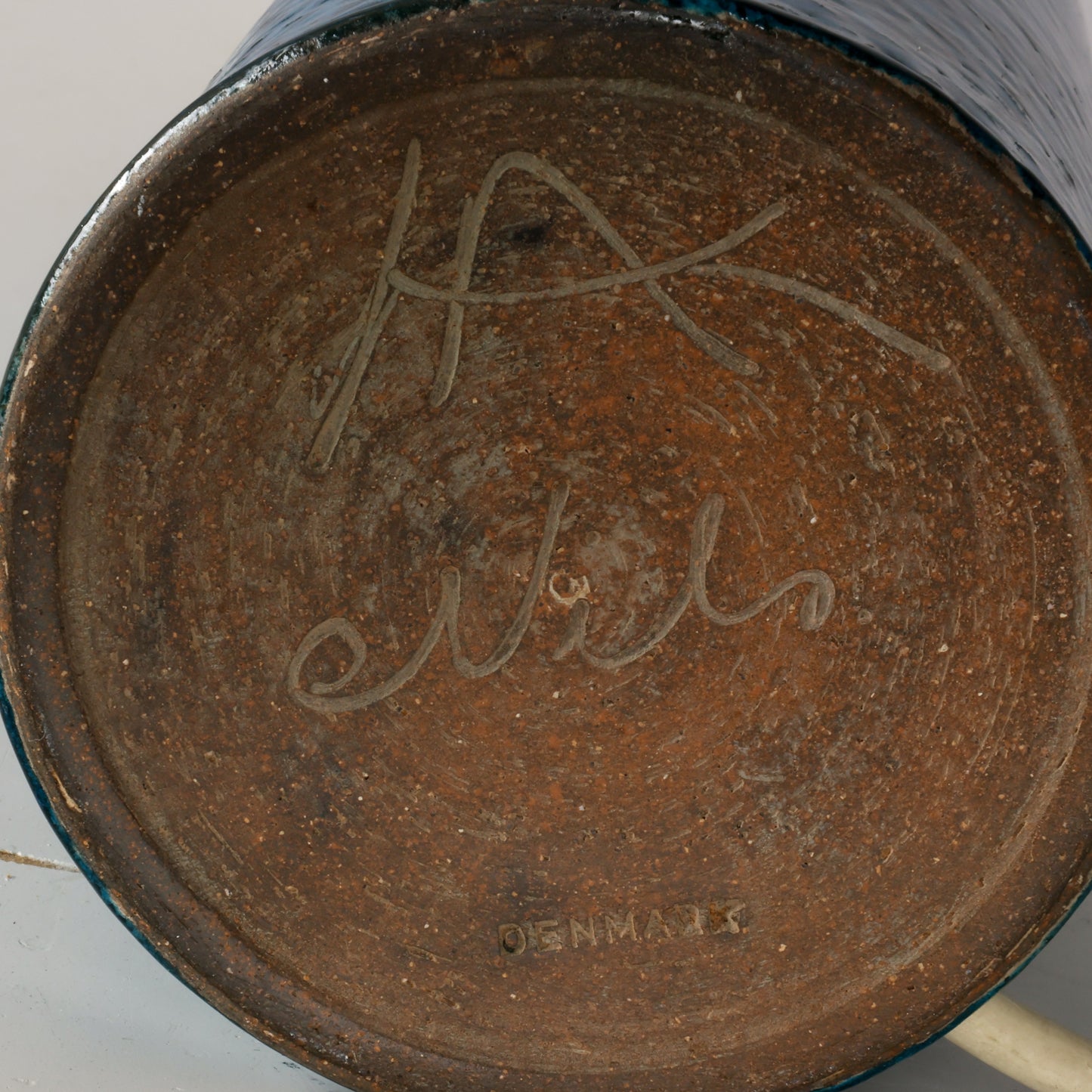 Nils Kahler table lamp ceramic Herman A. Kähler, Denmark, 1960 signed